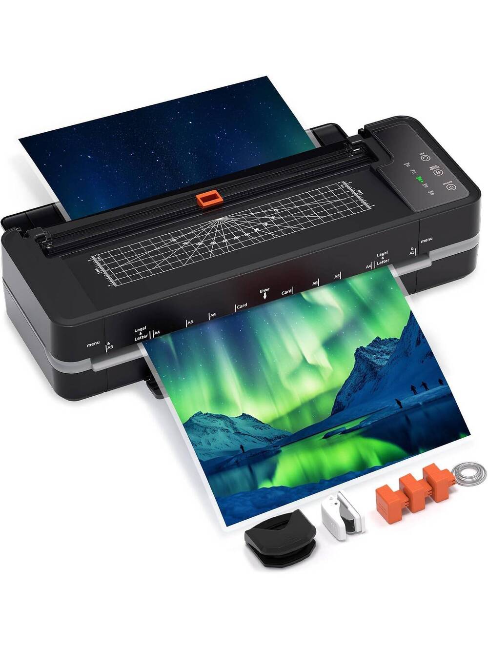 4-Roller Laminator - 13 Inch A3 Heavy-Duty Laminating Machine, Fast Warm-Up